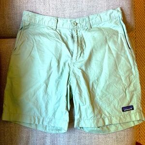 Patagonia Men's Light Green Flat Front Shorts